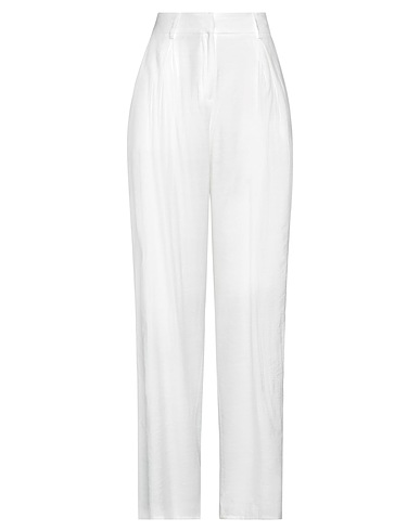 GLAMOROUS Casual trouser White 78% Viscose, 22% Polyamide