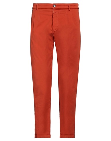 RE-WORKED Casual pants Brick 96% Cotton, 4% Elastane