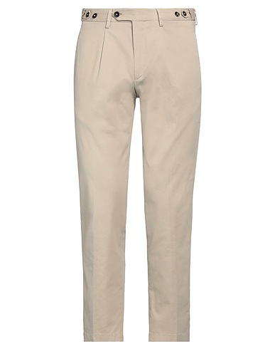 DEVORE INCIPIT Casual trouser Beige 98% Cotton, 2% Elastane