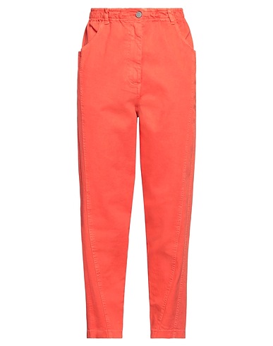 NUDE Denim trousers Orange 97% Cotton, 3% Elastane