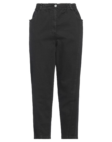 NUDE Denim trousers Black 97% Cotton, 3% Elastane