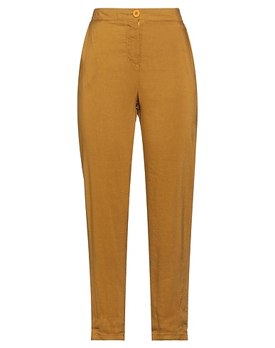 SOUVENIR Casual pants VERDE MILITARE 60% Viscose, 40% Linen