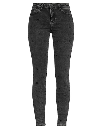 KARL LAGERFELD Denim trousers Charcoal 82% Cotton, 16% Polyester, 2% Elastane