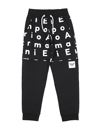 EMPORIO ARMANI Casual pants Black 100% Cotton, Elastane