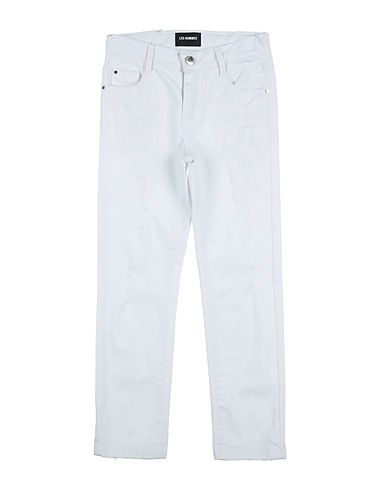 LES HOMMES Pantaloni jeans Bianco 97% Cotone, 3% Elastan