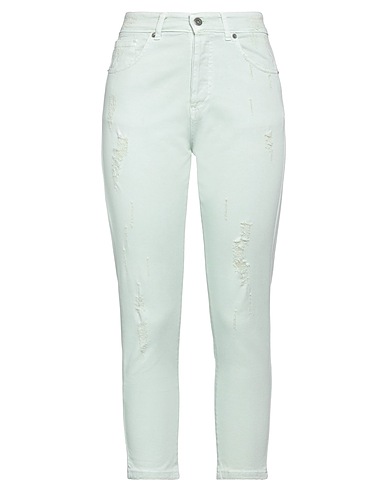MOTEL Pantaloni jeans Verde chiaro 97% Cotone, 3% Elastan