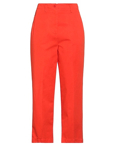 ROSSO35 Casual trouser Red 77% Cotton, 23% Linen