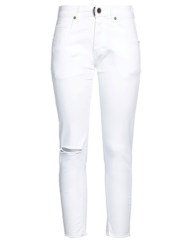 GAëLLE Paris Denim pants White 92% Cotton, 5% Elastomultiester, 3% Elastane