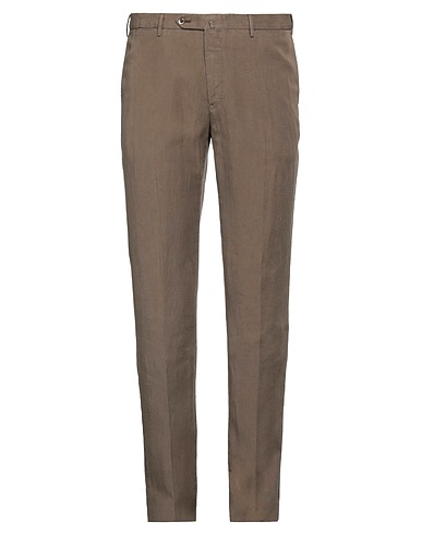 PT Torino Casual pants Brown 61% Lyocell, 22% Linen, 17% Cotton