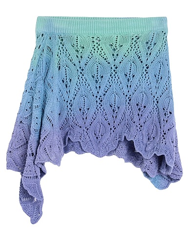 THE ATTICO Mini skirt Sky blue 100% Cotton