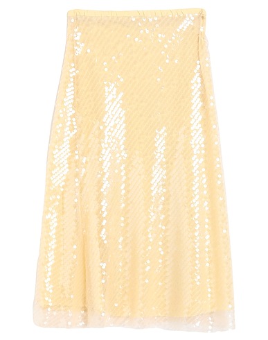 OTTOD'AME Midi skirt Yellow 80% Polyester, 20% Polyamide