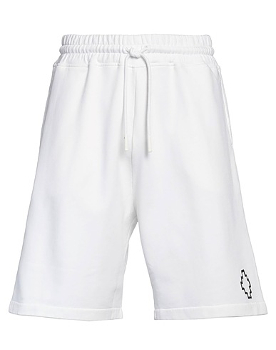 MARCELO BURLON Shorts & Bermuda White 100% Organic cotton