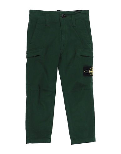 STONE ISLAND JUNIOR Casual pants Dark green 97% Cotton, 3% Elastane