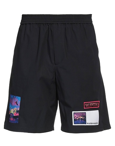 VALENTINO GARAVANI Shorts & Bermuda Midnight blue 100% Cotton, Polyester