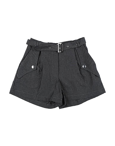 GAIALUNA Shorts & Bermuda Charcoal 58% Cotton, 27% Nylon, 15% Polyester