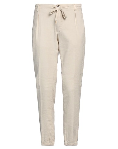 BRIGLIA 1949 Casual trouser Ivory 55% Linen, 44% Cotton, 1% Elastane