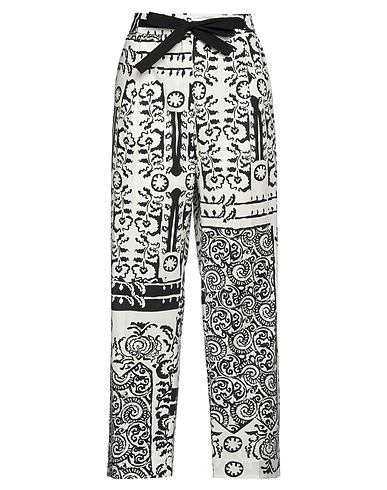 BEATRICE .B Casual trouser White 100% Cotton, Elastane