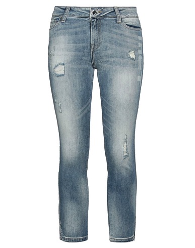 MET JEANS Denim trousers Blue 93% Cotton, 6% Polyester, 1% Elastane