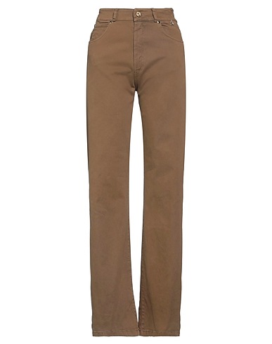 SOUVENIR Casual trouser Khaki 97% Cotton, 3% Elastane