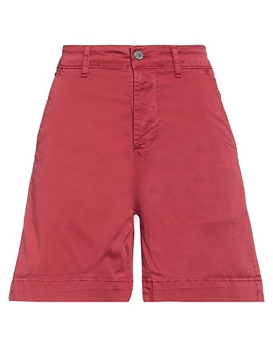 SOUVENIR Shorts & Bermuda Brick red 97% Cotton, 3% Elastane