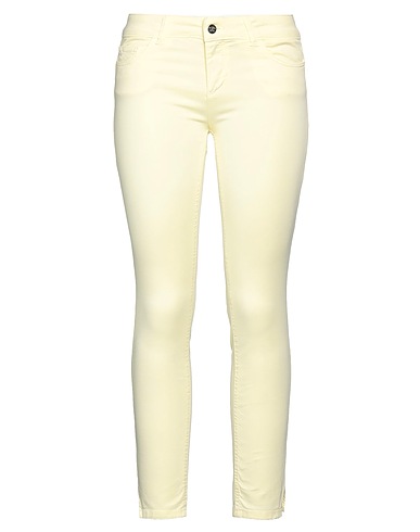 REBEL QUEEN by LIU •JO Casual trouser Pastel yellow 95% Cotton, 5% Elastane