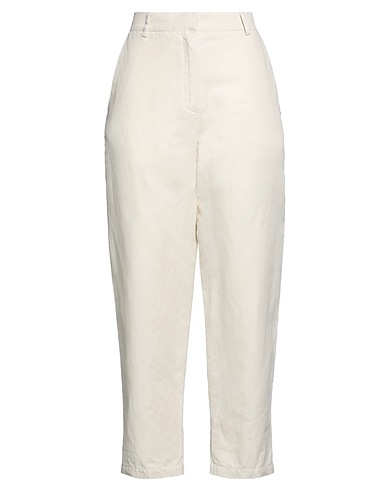 OTTOD'AME Casual trouser Ivory 66% Cotton, 34% Hemp