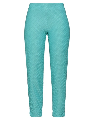 IU RITA MENNOIA Casual trouser Turquoise 86% Polyamide, 14% Elastane