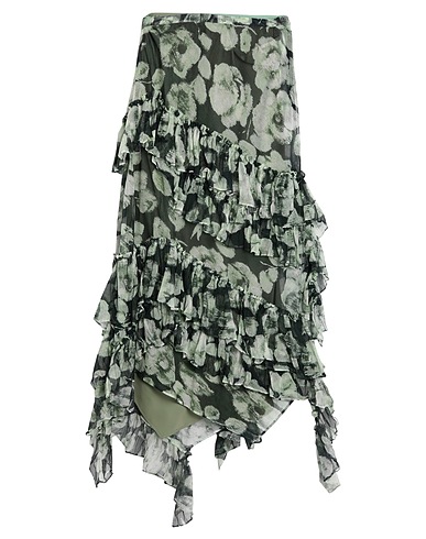 DEL CORE Midi skirt Dark green 100% Cotton