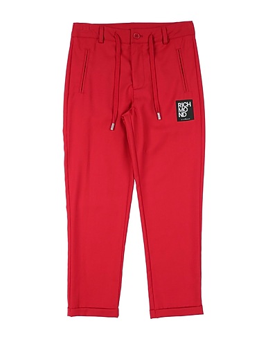JOHN RICHMOND Casual trouser Brick red 65% Polyester, 35% Viscose