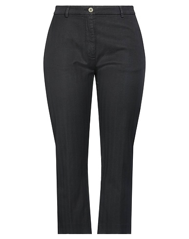PENCE Casual trouser Black 72% Cotton, 26% Linen, 2% Elastane