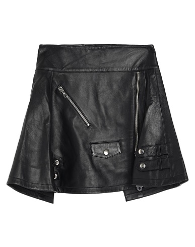 ROKH Mini skirt Black 100% Lambskin