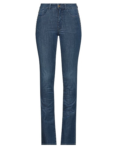 ANGELO MARANI Denim trousers Blue 88% Cotton, 8% Polyester, 4% Elastane