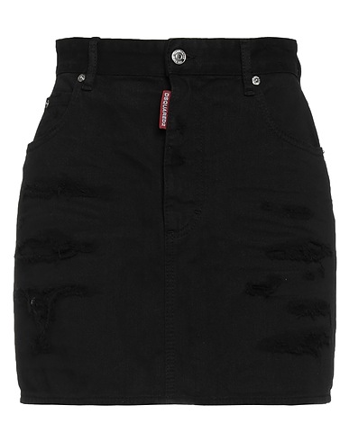 DSQUARED2 Rock Schwarz 100% Baumwolle, Elastan, Rindsleder