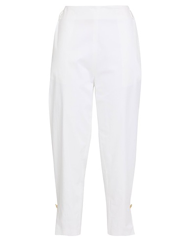 CLIPS MORE Casual trouser White 97% Cotton, 3% Elastane