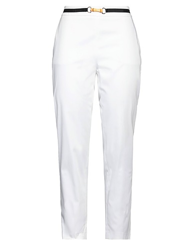 CLIPS MORE Casual pants White 97% Cotton, 3% Elastane