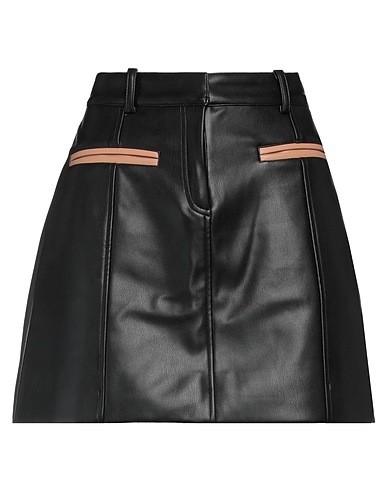 GLAMOROUS Mini skirt Black 50% Polyurethane, 50% Polyester