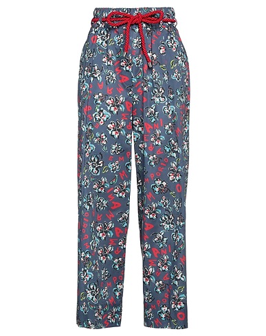 EMPORIO ARMANI Casual trouser Slate blue 100% Cotton, Polyester, Viscose, Other Fibres