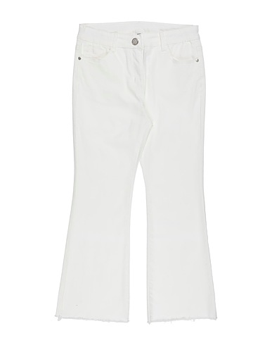 MANILA GRACE Casual trouser White 98% Cotton, 2% Elastane