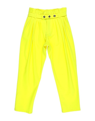 BALMAIN Casual trouser Lime green 96% Virgin Wool, 4% Elastane