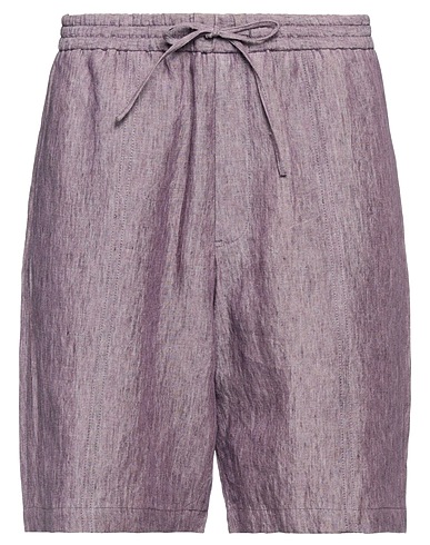 EMPORIO ARMANI Σορτς + Βερμουδες Βιολετί 100% Λινό