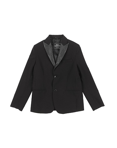 DANIELE ALESSANDRINI Blazer Black 68% Polyester, 28% Viscose, 4% Elastane