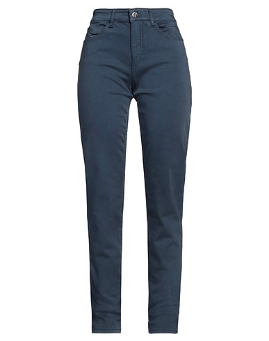 EMPORIO ARMANI Casual trouser Navy blue 66% Cotton, 23% Lyocell, 8% Polyester, 3% Elastane