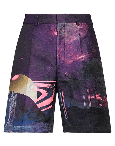VALENTINO GARAVANI Shorts & Bermuda Purple 66% Polyester, 19% Cotton, 15% Acetate