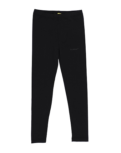 OFF-WHITE™ KIDS Leggings Black 95% Cotton, 5% Elastane