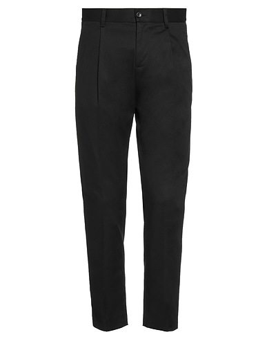 DANIELE ALESSANDRINI HOMME Casual trouser Black 97% Cotton, 3% Elastane