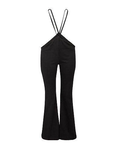 8 by YOOX Casual trouser LACE-UP HIGH-WAIST FLARED PANTS
 Black 98% Cotton, 2% Elastane
