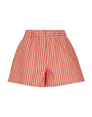 8 by YOOX Shorts & Bermuda PRINTED COTTON PULL-ON SHORTS
 Rust 100% Cotton