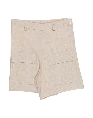 ALETTA Shorts & Bermuda Beige 70% Rayon, 30% Linen