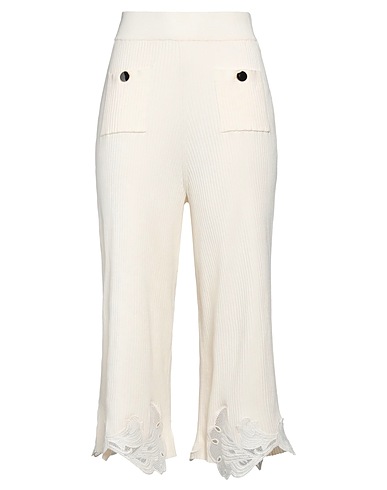 SELF-PORTRAIT Casual pants Ivory 59% Viscose, 24% Polyester, 15% Polyamide, 2% Elastane