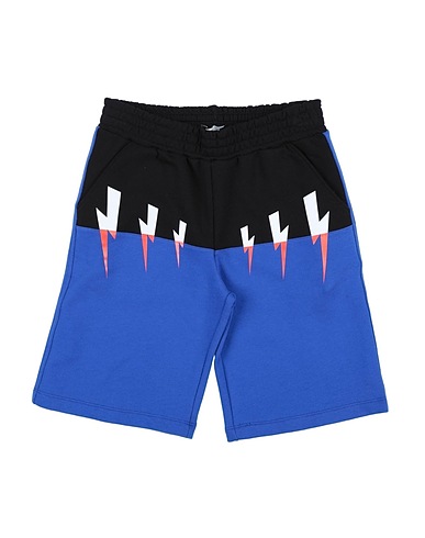 NEIL BARRETT Pantalone felpa KIDS Nero 100% Cotone